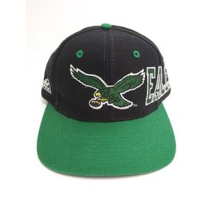 Philadelphia Eagles Apex One Snapback Vintage 90s Hat Cap NFL Black Green